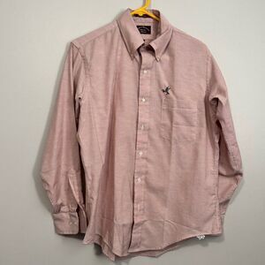 USED Men's Arrow Long Sleeve Button Down Shirt Color Peach Size 16 32/33